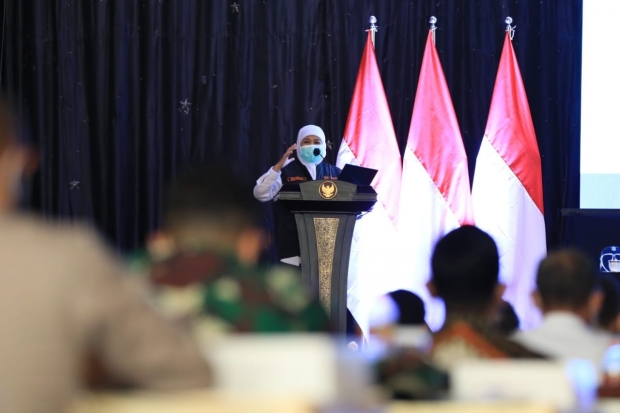 0 Cegah Klaster Baru, Gubernur Khofifah Rakor Bersama Forkopimda dan Bupati walikota se Jatim