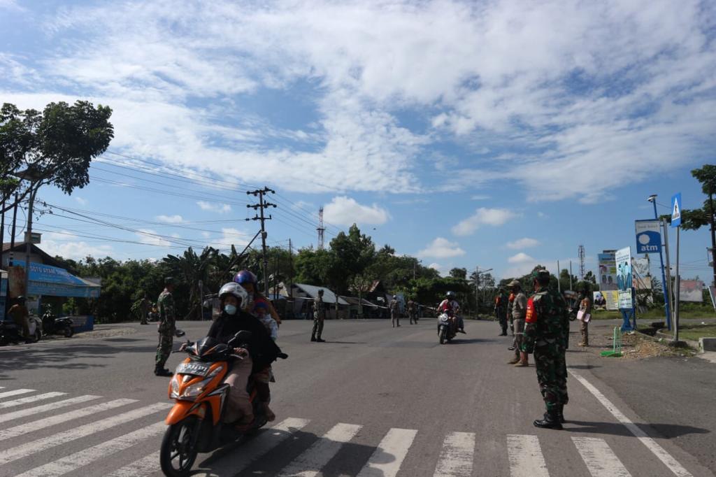 Tim Gabungan Kabupaten Balangan Gelar Razia Patuh Masker
