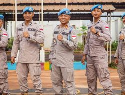 Lima Personel Polda Bali Bertugas di Afrika Tengah Mendapat Medali dari PBB