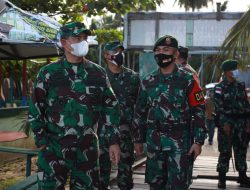 Satgas Pamtas Yonarhanud 16 Kostrad Terima Kunjungan Wapangkoops Dam VI/MLW