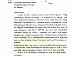 PB PON XX dan Gubernur Papua Diduga Tidak Becus Kelola Anggaran, Walikota Jayapura Tolak Layani Tranportasi Official dan Wartawan