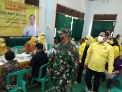 Dandim 0509 Tinjau Vaksinasi Golkar Kabupaten Bekasi