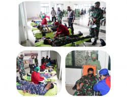 Korem 091/ASN Gelar Aksi Donor Darah Di HUT TNI Ke – 76 TA. 2021