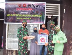 HUT TNI Ke – 76 TA. 2021, Danrem 091/ASN Anjangsana ke Warakawuri