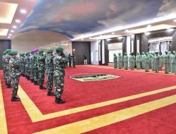 Pangdam I/Bukit Barisan Menerima Laporan Korps Kenaikan Pangkat 18 Perwira Menengah