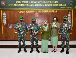 Danrem 091/ASN, Pimpin Serah Terima Jabatan Kasiter Kasrem 091/ASN