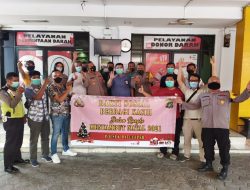Kapolsek Batu Ceper bersama Jajaran melaksanakan Bakti Sosial Donor Darah di PMI Kota Tangerang