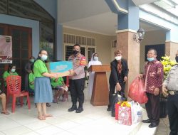 Indahnya berbagi, Kapolsek Batu Ceper berbagi kasih di Panti Jompo Marfati