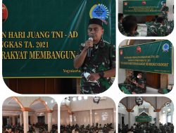 Korem 072/Pamungkas Gelar Doa Bersama Dalam Rangka Hari Juang TNI AD Ke 76 Tahun 2021.