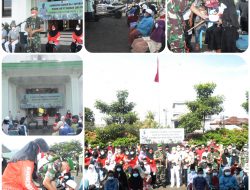 Rutinitas Brigen TNI Achmad Fauzi Selaku Danrem 061/Sk Bersama Istri Berbagi Kasih Untuk Yatim, Kaum Dhuafa dan Disabilitas
