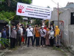 Warga Jurang Mangu Permai Pondok Aren Tangerang Selatan Gelar Aksi Demo, pasalnya Fasum Fasos di jadikan akses proses pembangunan perumahan
