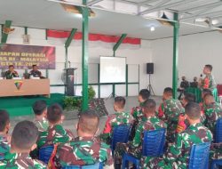 Paparan Kesiapan Operasi Satgas Pamtas RI-Malaysia Yonif 144/JY ke Yonif 645/GTY di Sambas