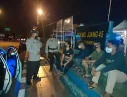 PIKET SPKT POLSEK PANDEGLANG PATROLI MALAM DI AREA GEDUNG JUANG PANDEGLANG 