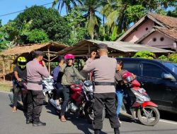 POLSEK PANIMBANG SECARA RUTIN GELAR OP YUSTISI TEGAKAN PROKES