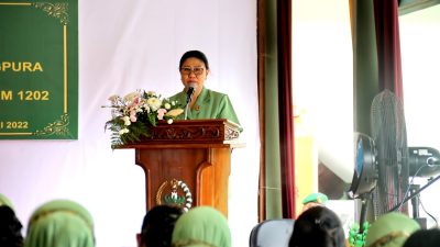 Tatap Muka Ketua Persit KCK Daerah XII/Tpr Dengan Persit KCK Cabang XLVI Kodim 1202/Skw