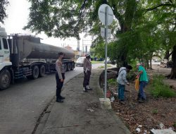 Jamin Keamanan, Personel Ditpamobvit Polda Banten Periksa Seluruh Area PT Krakatau Baja Konstruksi
