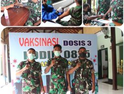 Kodim 0825/Banyuwangi Gelar Vaksinisasi Ke Tiga Booster