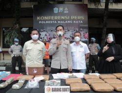 Polresta Malang Kota Berhasil Gagalkan Upaya Peredaran Ganja Seberat 14,5 KG