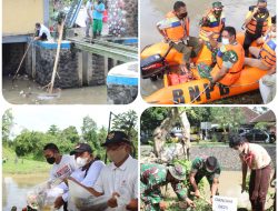 Kodim 0825 Laksanakan Kerja Bhakti TNI Satkowil Bersih Bersih Sungai