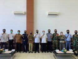 Sinergitas Anggota Satgas Menghadiri Halal Bihalal 1443 H Bersama Stakeholders di Perbatasan