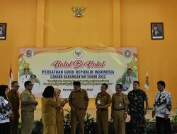 PERSATUAN GURU REPUBLIK INDOENSIA (PGRI) CABANG KARANGANYAR MENGGELAR HALAL BIHALAL TAHUN 2022
