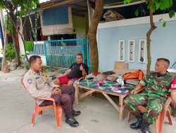 Bhabinkamtibmas Polsek Rajeg Guyub TNI-Polri dalam rangka menjaga Kamtibmas