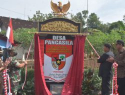 BUPATI RESMIKAN DESA JATIWARNO JADI DESA PANCASILA