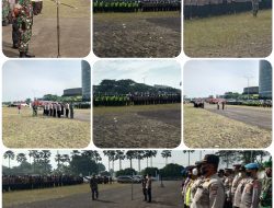 Kasdim 0621/Kab.Bogor Mayor Cba Ujang Rohmat Pimpin Gelar Apel Gabungan PAM VVIP Kunjungan RI 1, Presiden Joko Widodo Ke Sicc Sentul.