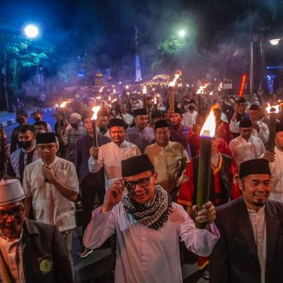 Pawai Obor Rayakan Tahun Baru Islam di Kota Bogor