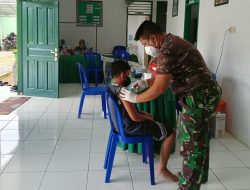 Pelayanan Vaksinasi di Poskesdim 0906/Kutai Kartanegara