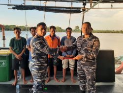 Lanal Ketapang Terima Kapal Bom Ikan Tangkapan Masyarakat Pulau Serutu