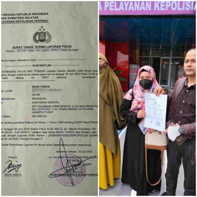 Didampingi Kuasa Hukummnya, NY Lapokan Bupati Aktif Ke Polda Sumsel.