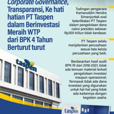 Komitmen TASPEN Terapkan Good Corporate Governance Dalam Pengelolaan Investasi dan Operasional Perusahaan Jakarta
