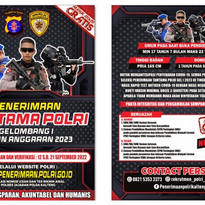 Polda Kalteng Buka Penerimaan Tamtama Polri 2023