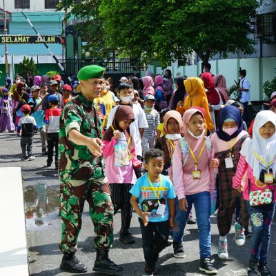 Kenalkan Profesi TNI Pada Anak, Kodim 1016/Plk Terima Kunjungan Field Trip Kemah Pelangi