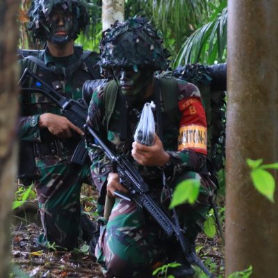 Yonif 611/Awang Long Gelar Latihan Uji Siap Tempur Tingkat Kompi Terintegrasi