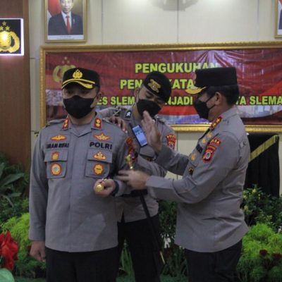 Pengukuhan Tipe Polres Sleman Menjadi Menjadi Polresta Sleman.