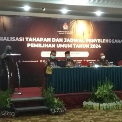 Sosialisasi Tahapan dan Jadwal Penyelenggaraan Pemilu 2024.