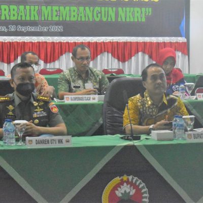 Danrem 071/Wijayakusuma Ikuti Vicon Aster Kasad, Jelang TMMD Ke-115 TA-2022