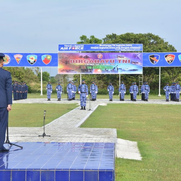 Danlanud Iswahjudi Pimpin Upacara Peringatan HUT Ke 77 TNI