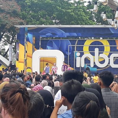 Personel Satreskrim mengikuti giat Pengamanan Konser Musik Inbox di eco plaza
