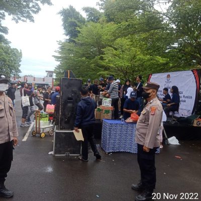 Pastikan Aman Polsek Rangkasbitung Laksanakan PAM di Acara KPU Lebak Sosialisasi Pemilih Pemula