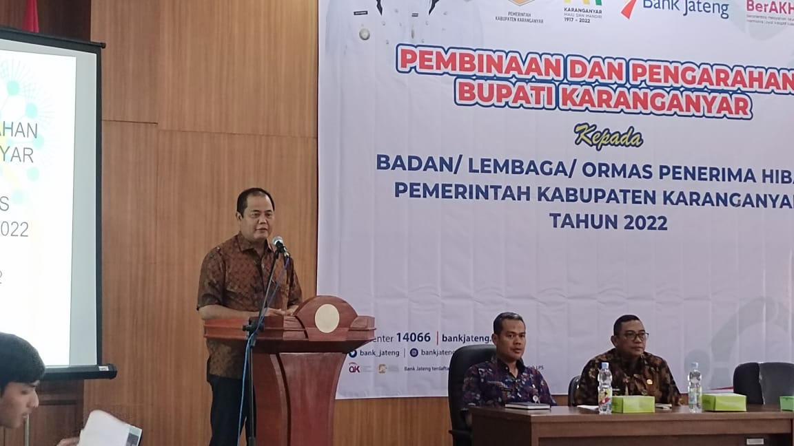72 ORMAS KABUPATEN KARANGANYAR TERIMA BANTUAN HIBAH