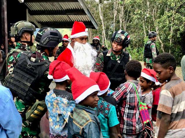 Dulu Mencekam, Sekarang Penuh Dengan Keceriaan!! Satgas Kostrad Tumbuhkan Semangat dan Kebahagiaan Perayaan Natal di Yigi Papua Pegunungan