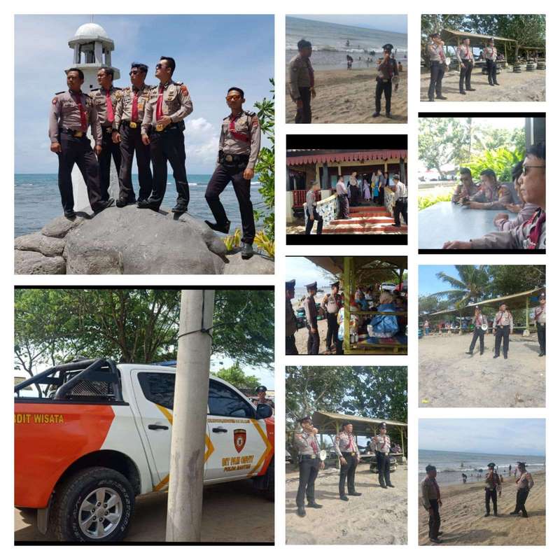 Hari Libur Ditpamobvit Polda Banten Patroli Ke Hotel dan Kawasan Pantai Anyer