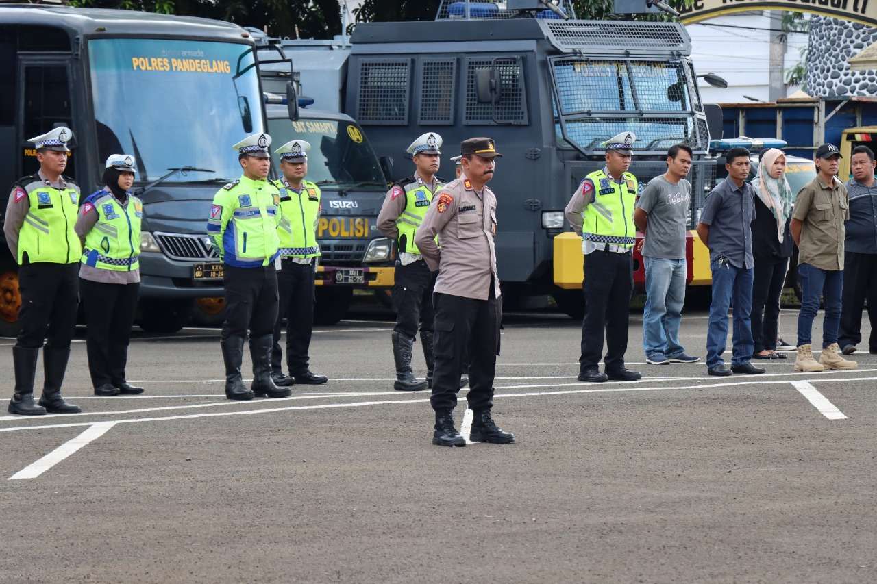 Polres Pandeglang Gelar Apel Kesiapan Pengamanan Long Weekend