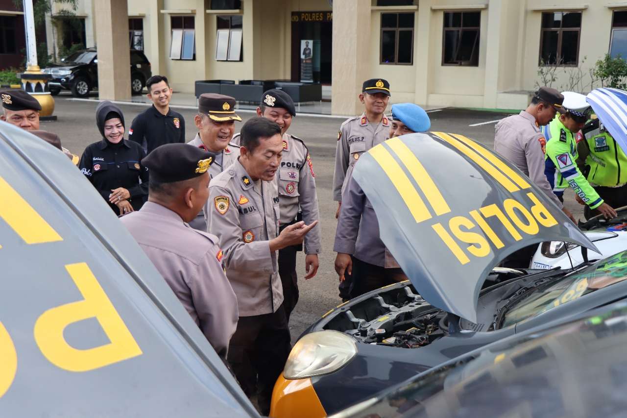 Polres Pandeglang Cek Kendaraan Dinas Guna Persiapan Pengamanan Long Weekend