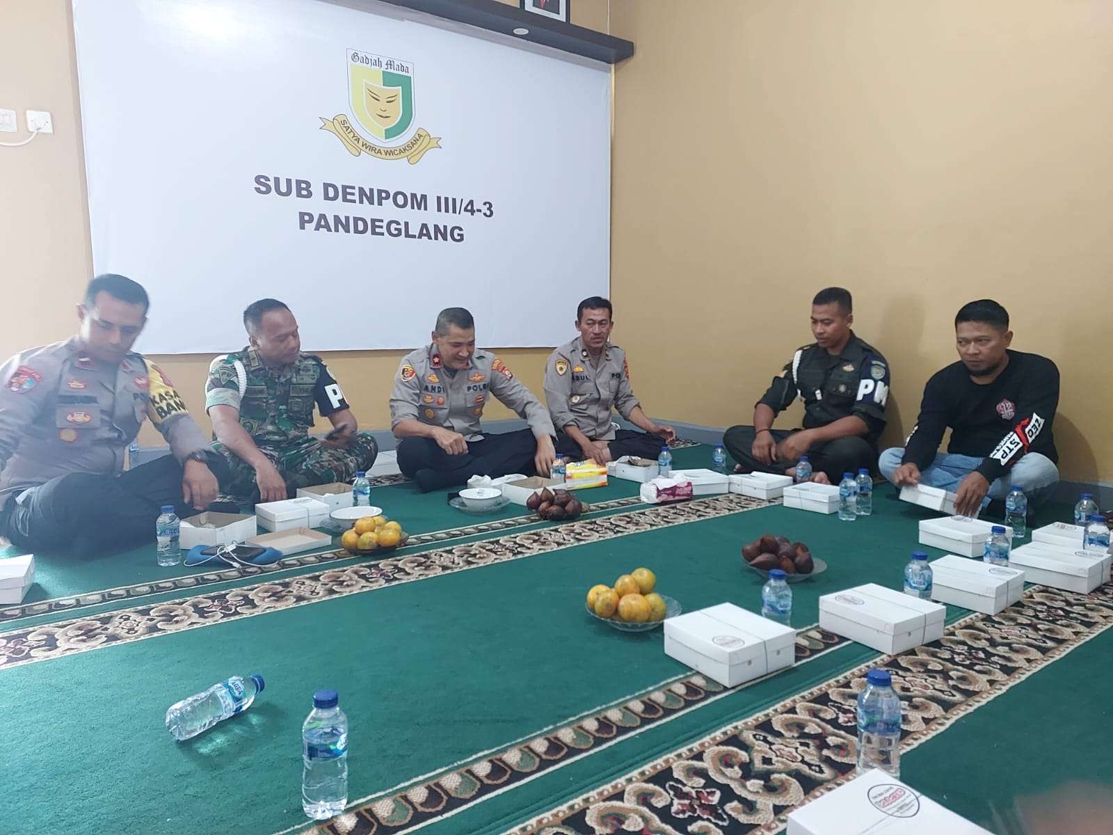 Perkuat Sinergitas TNI-POLRI, Polres Pandeglang Jalin Silatuhrahmi ke Markas Subdenpom Pandeglang