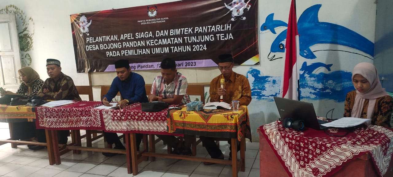 Monitoring Pelantikan Panitia Pemutakhiran Data Pemilih Pemilu Serentak 2024 Tingkat Kecamatan Tunjung Teja Darkum Polsek Petir Polres Serang