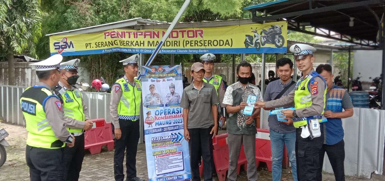 Tekan Angka Kecelakaan, Satlantas Polres Serang Laksanakan Oprasi Keselamatan Maung 2023